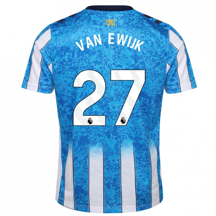 Danxen Herren Milan Van Ewijk #27 Weiß Blau Orange Heimtrikot Trikot 2026/27 T-Shirt