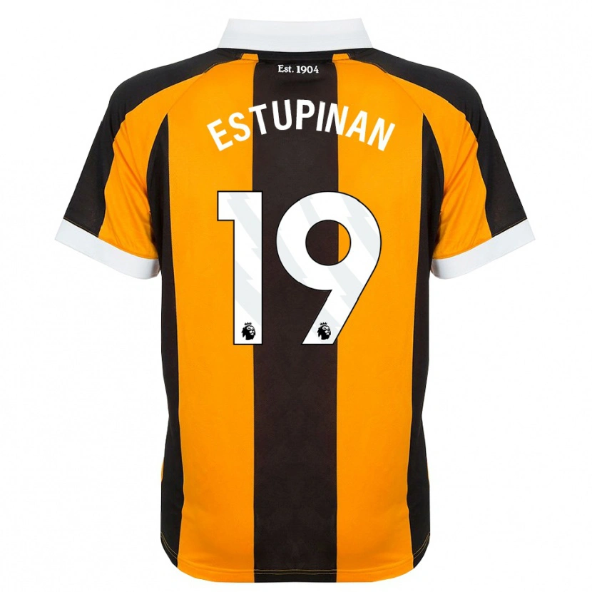 Danxen Herren Óscar Estupiñán #19 Orange Schwarz Weiß Heimtrikot Trikot 2026/27 T-Shirt