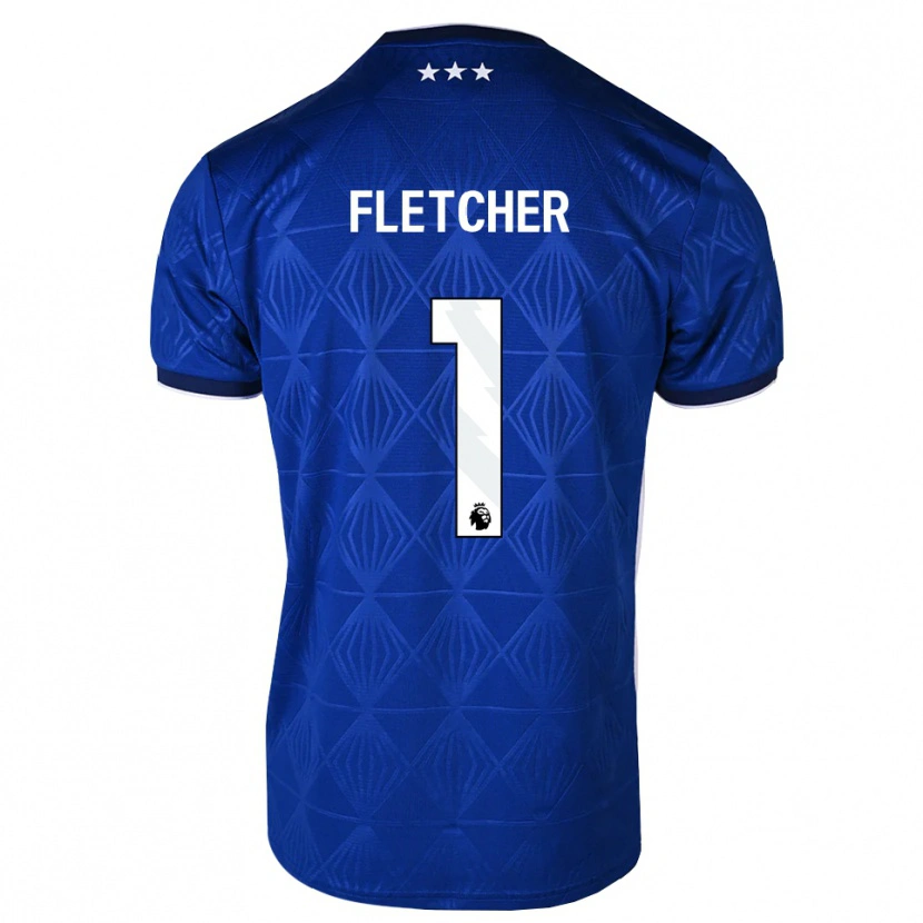 Danxen Herren William Fletcher #1 Mittelblau Weiß Rot Heimtrikot Trikot 2026/27 T-Shirt