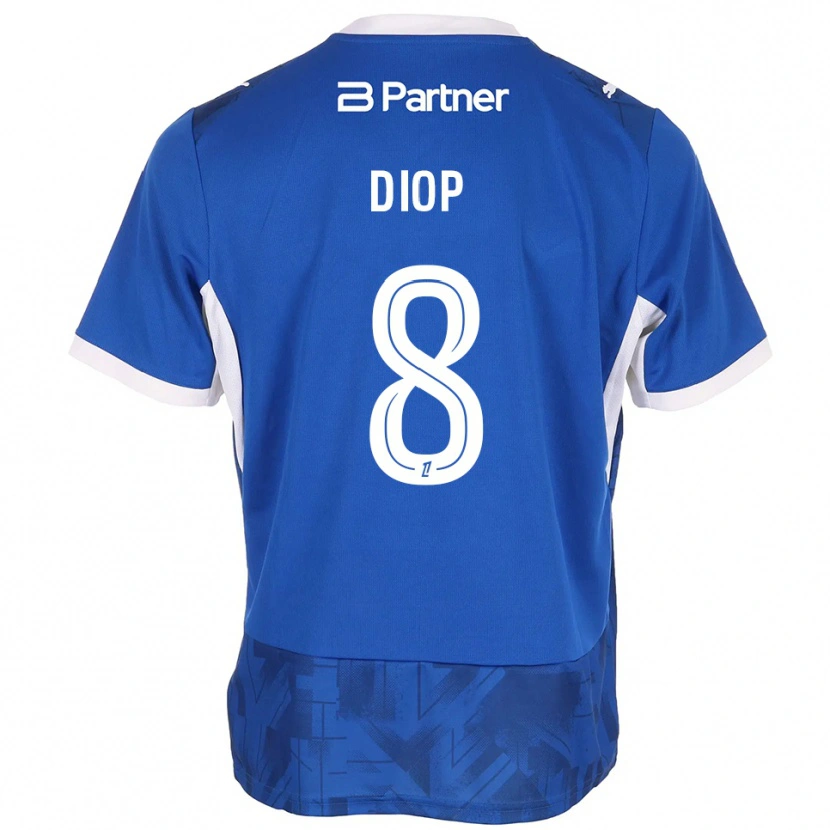 Danxen Herren Mouhamed Diop #8 Mittelblau Weiß Heimtrikot Trikot 2026/27 T-Shirt