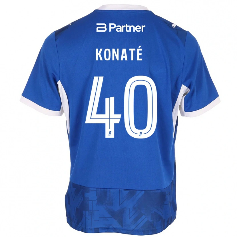 Danxen Herren Hillel Konaté #40 Mittelblau Weiß Heimtrikot Trikot 2026/27 T-Shirt