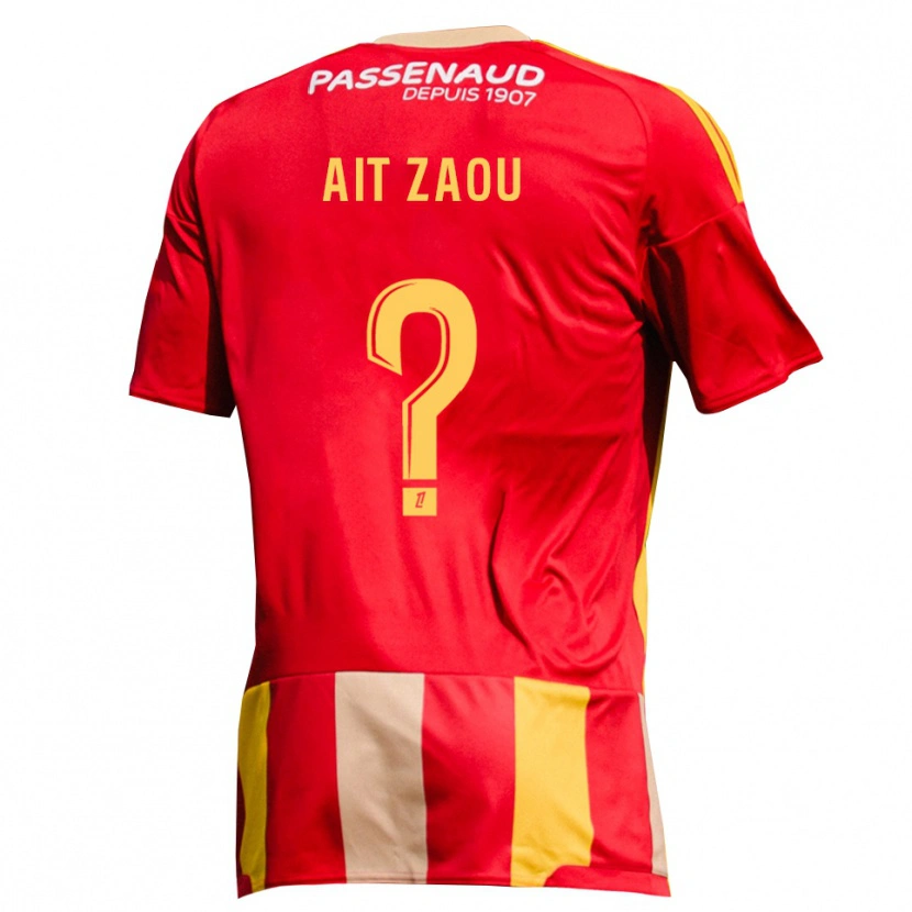 Danxen Herren Yassir Ait Zaou #0 Rot Gelb Grün Heimtrikot Trikot 2026/27 T-Shirt