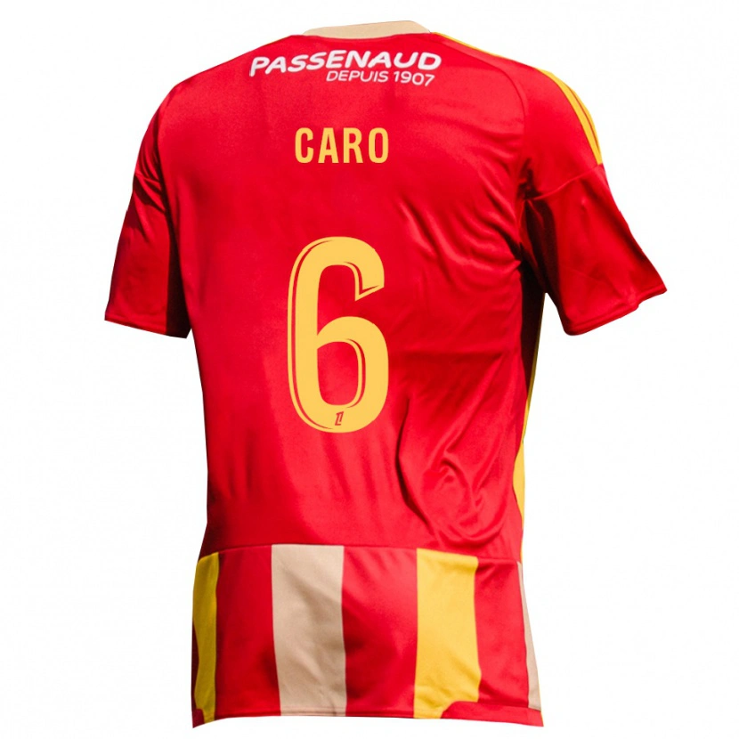 Danxen Herren Titouan Caro #6 Rot Gelb Grün Heimtrikot Trikot 2026/27 T-Shirt