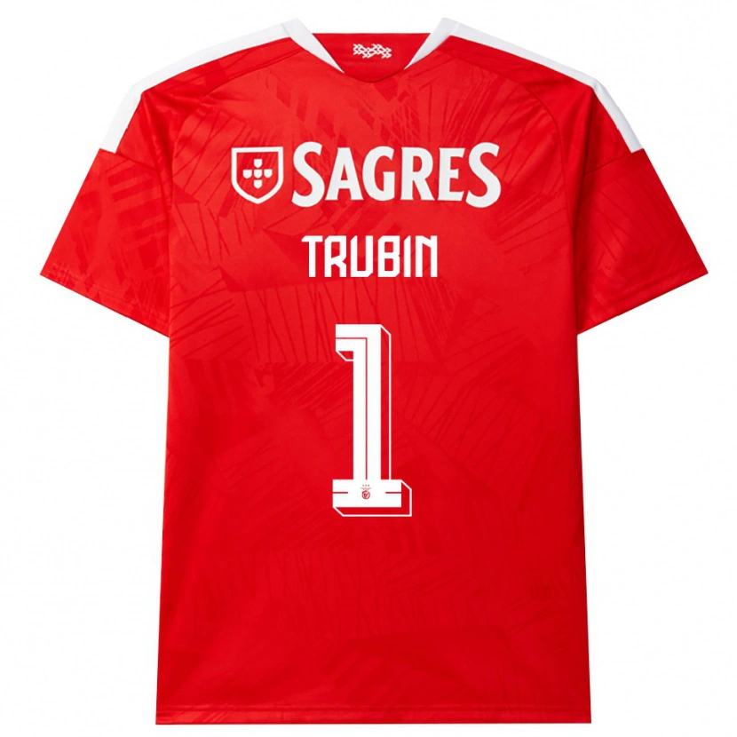 Danxen Herren Anatoliy Trubin #1 Rot Weiß Gelb Heimtrikot Trikot 2026/27 T-Shirt