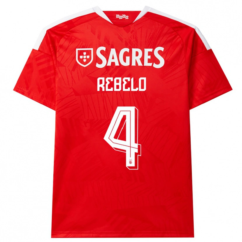 Danxen Herren Silvia Rebelo #4 Rot Weiß Gelb Heimtrikot Trikot 2026/27 T-Shirt