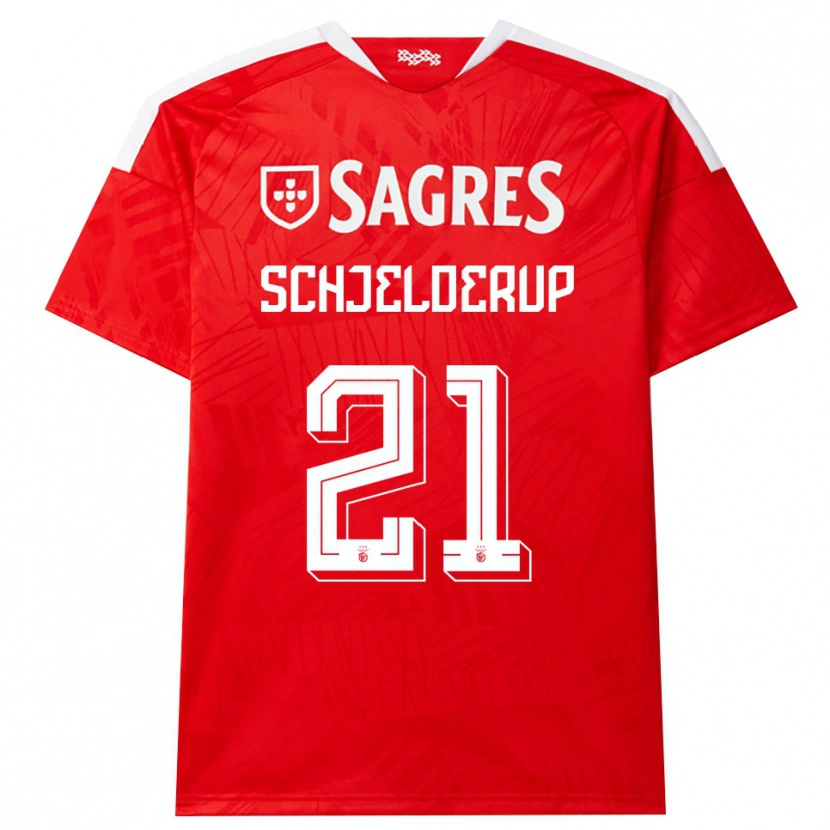 Danxen Herren Andreas Schjelderup #21 Rot Weiß Gelb Heimtrikot Trikot 2026/27 T-Shirt