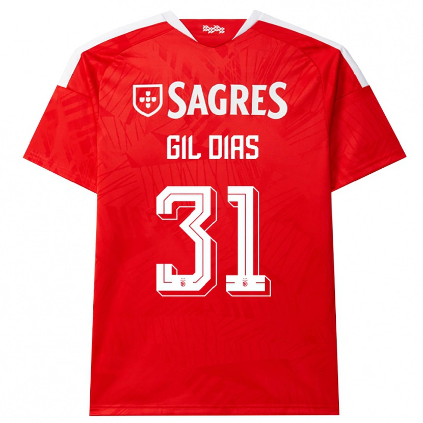 Danxen Herren Gil Dias #31 Rot Weiß Gelb Heimtrikot Trikot 2026/27 T-Shirt