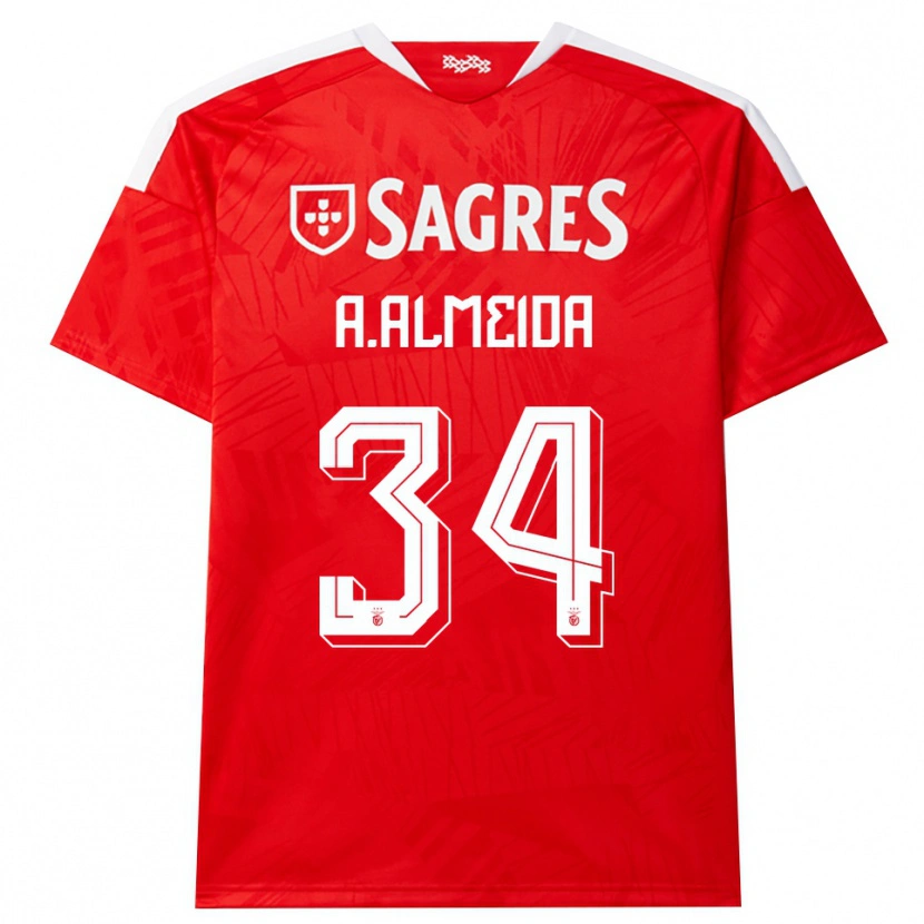 Danxen Herren Andre Almeida #34 Rot Weiß Gelb Heimtrikot Trikot 2026/27 T-Shirt