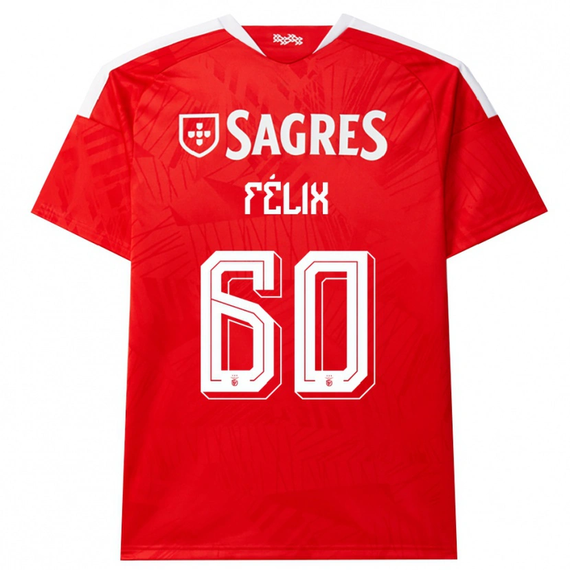 Danxen Herren Nuno Félix #60 Rot Weiß Gelb Heimtrikot Trikot 2026/27 T-Shirt