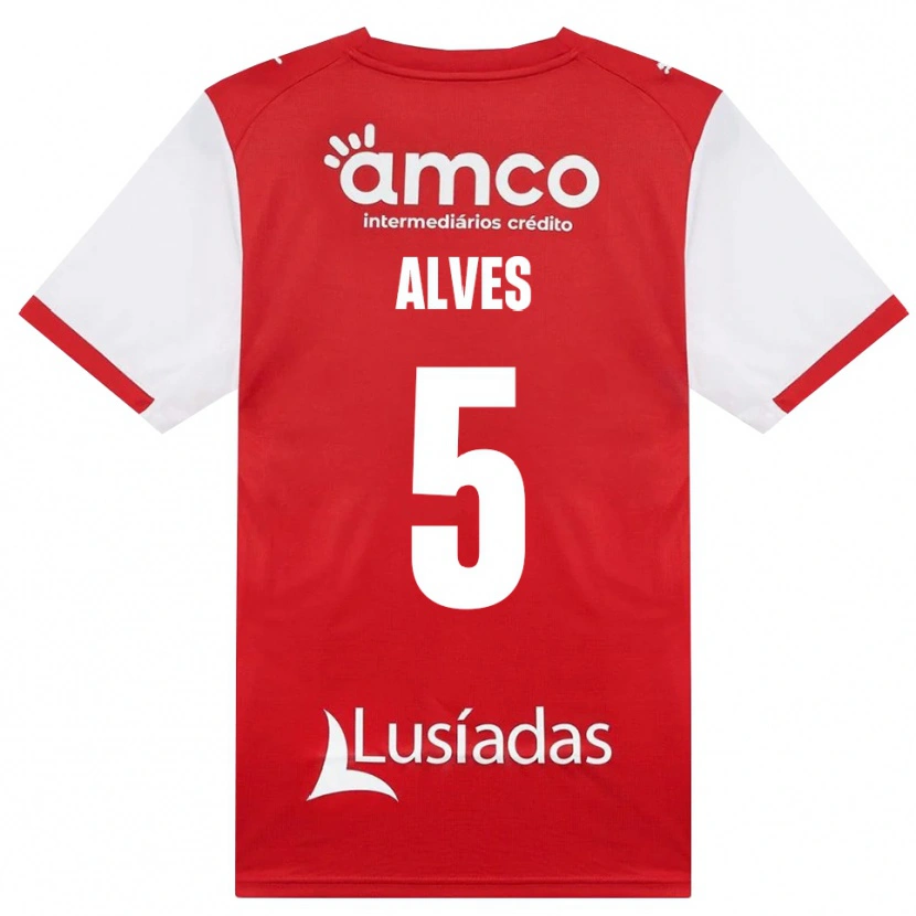 Danxen Herren Eduardo Alves #5 Weiß Rot Schwarz Heimtrikot Trikot 2026/27 T-Shirt