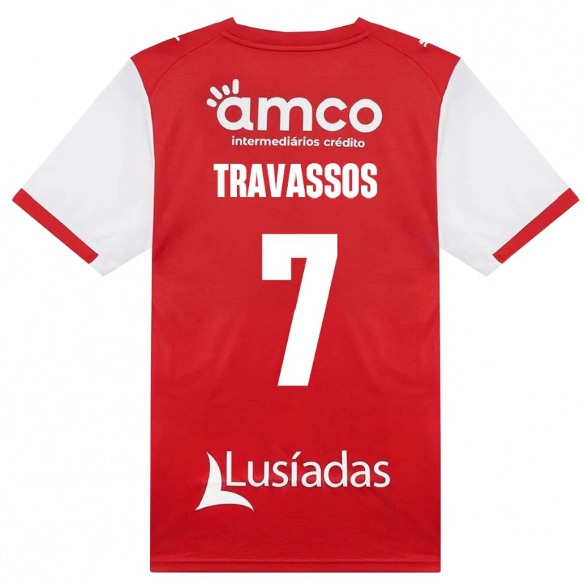 Danxen Herren Diogo Travassos #7 Weiß Rot Schwarz Heimtrikot Trikot 2026/27 T-Shirt