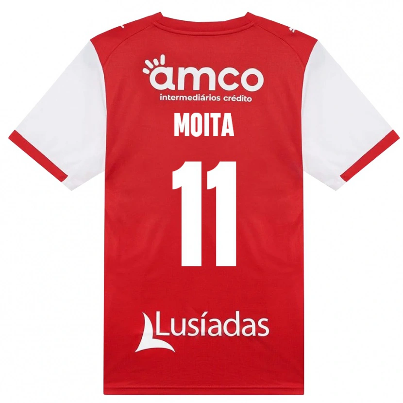 Danxen Herren Carlos Moita #11 Weiß Rot Schwarz Heimtrikot Trikot 2026/27 T-Shirt