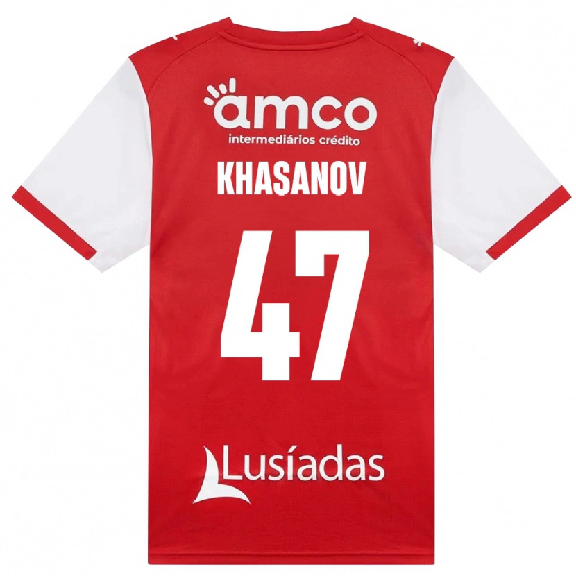 Danxen Herren Sadriddin Khasanov #47 Weiß Rot Schwarz Heimtrikot Trikot 2026/27 T-Shirt