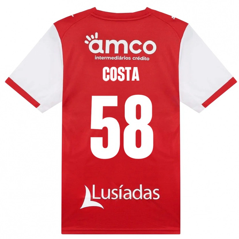 Danxen Herren Flinto Costa #58 Weiß Rot Schwarz Heimtrikot Trikot 2026/27 T-Shirt