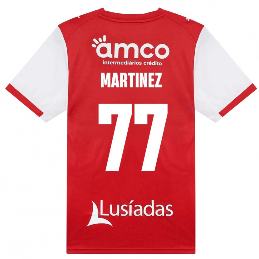 Danxen Herren Gabri Martínez #77 Weiß Rot Schwarz Heimtrikot Trikot 2026/27 T-Shirt