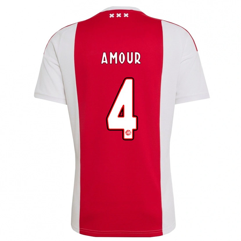 Danxen Herren Jahyendrow Amour #4 Rot Weiß Gelb Heimtrikot Trikot 2026/27 T-Shirt
