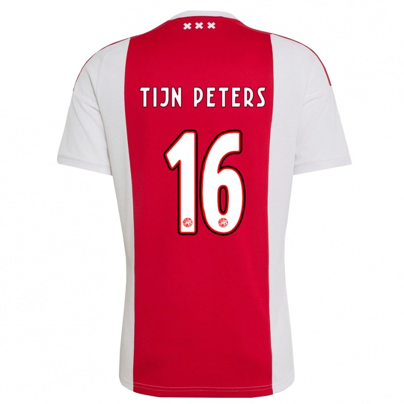 Danxen Herren Tijn Peters #16 Rot Weiß Gelb Heimtrikot Trikot 2026/27 T-Shirt
