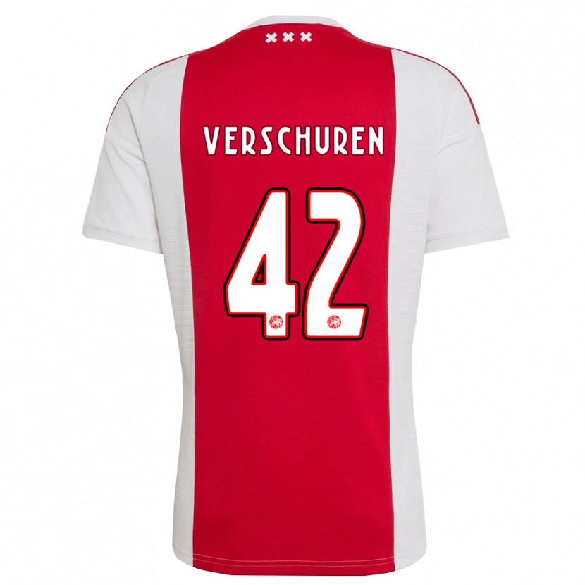 Danxen Herren Nick Verschuren #42 Rot Weiß Gelb Heimtrikot Trikot 2026/27 T-Shirt
