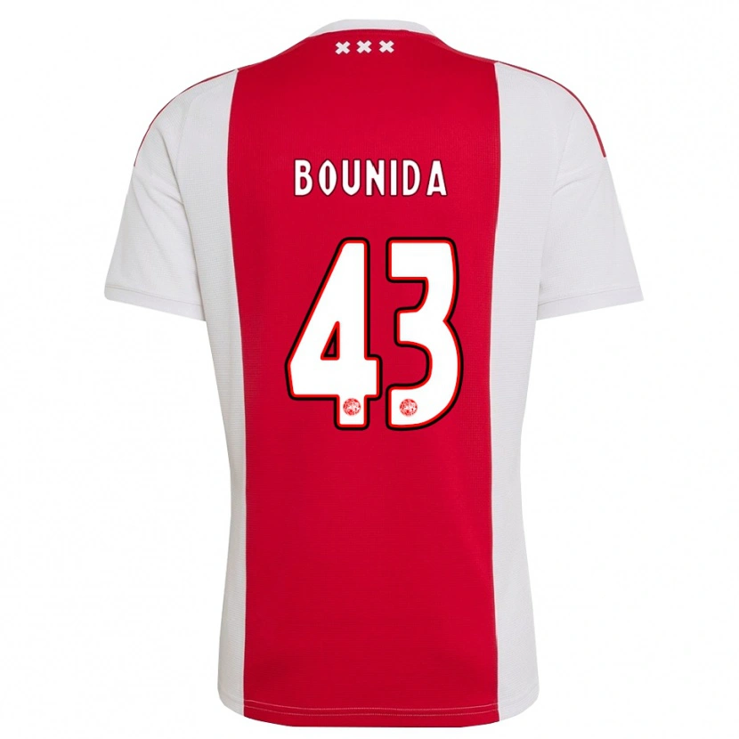 Danxen Herren Rayane Bounida #43 Rot Weiß Gelb Heimtrikot Trikot 2026/27 T-Shirt