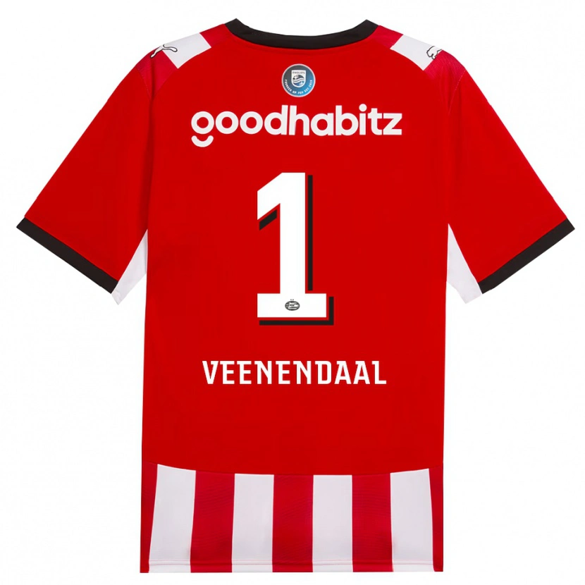 Danxen Herren Sari Van Veenendaal #1 Rot Weiß Schwarz Heimtrikot Trikot 2026/27 T-Shirt