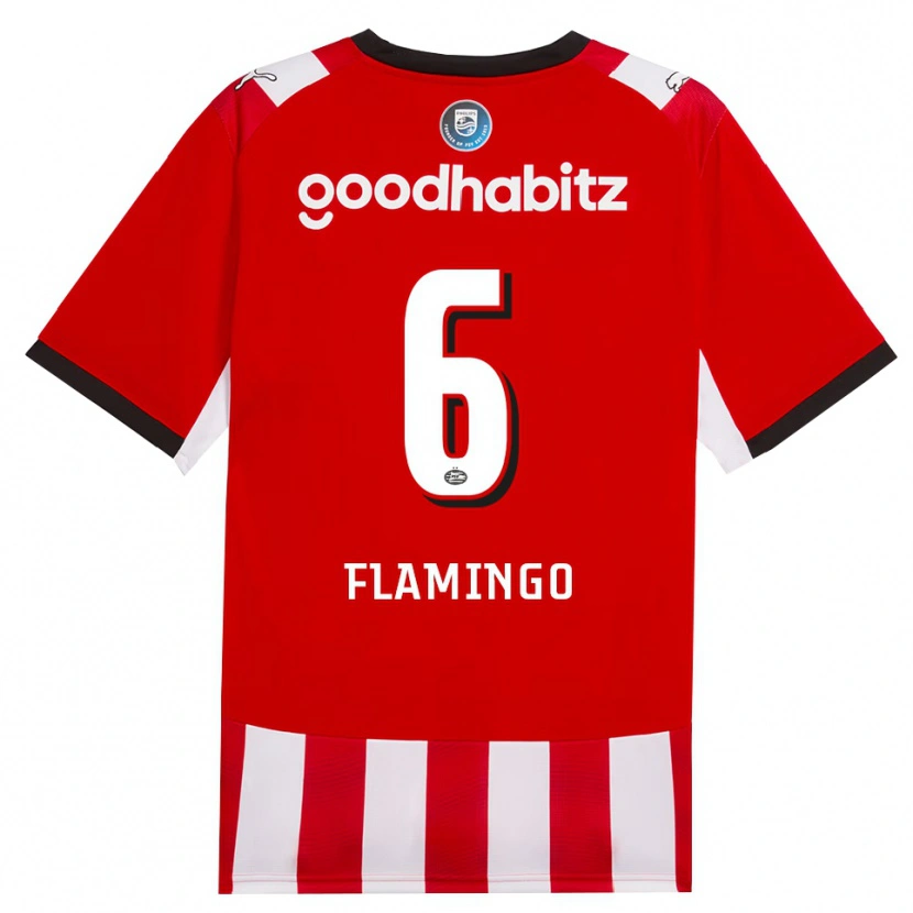 Danxen Herren Ryan Flamingo #6 Rot Weiß Schwarz Heimtrikot Trikot 2026/27 T-Shirt