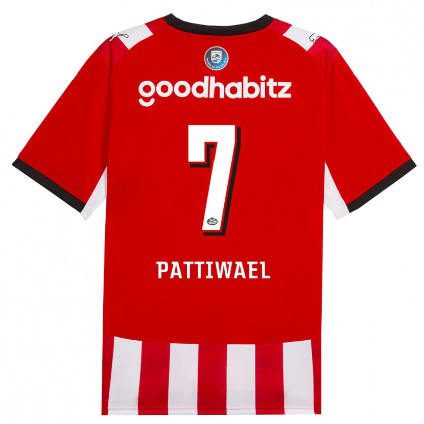 Danxen Herren Naomi Pattiwael #7 Rot Weiß Schwarz Heimtrikot Trikot 2026/27 T-Shirt