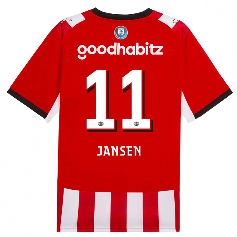 Danxen Herren Renate Jansen #11 Rot Weiß Schwarz Heimtrikot Trikot 2026/27 T-Shirt