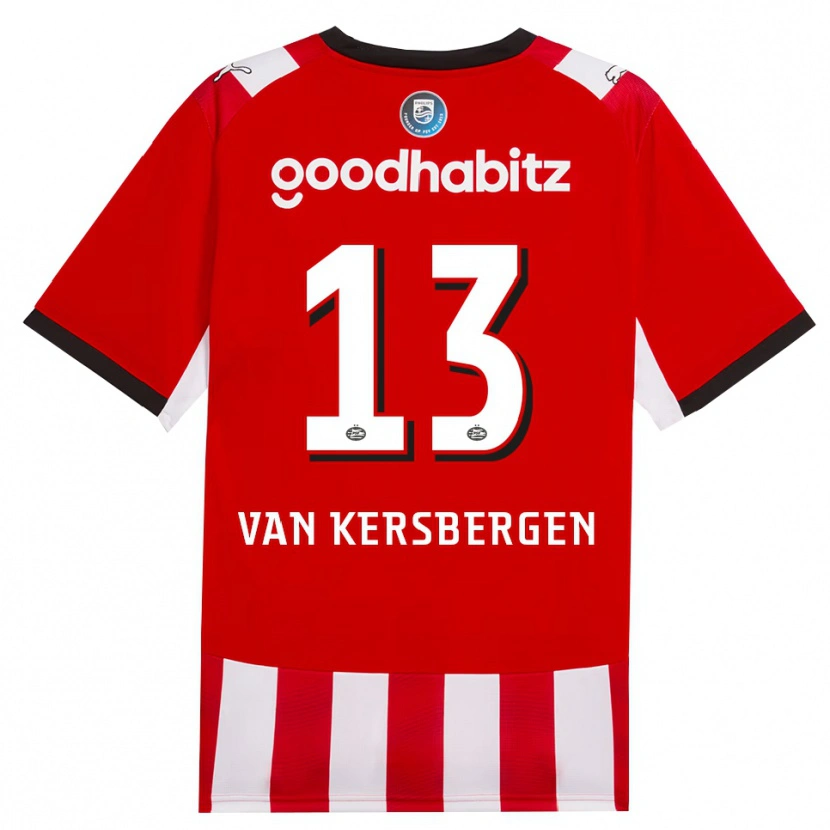 Danxen Herren Sander Van Kersbergen #13 Rot Weiß Schwarz Heimtrikot Trikot 2026/27 T-Shirt