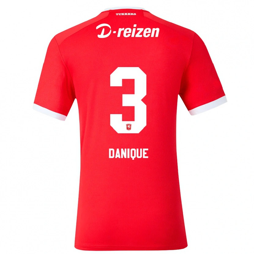 Danxen Herren Danique Kerkdijk #3 Rot Weiß Heimtrikot Trikot 2026/27 T-Shirt