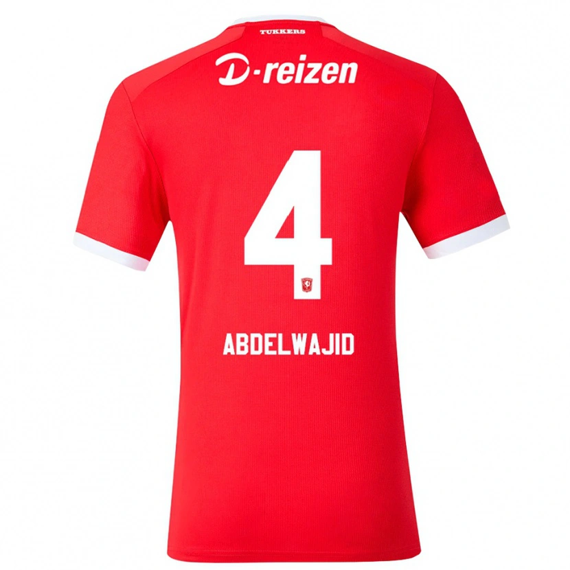 Danxen Herren Naoufal Abdelwajid #4 Rot Weiß Heimtrikot Trikot 2026/27 T-Shirt