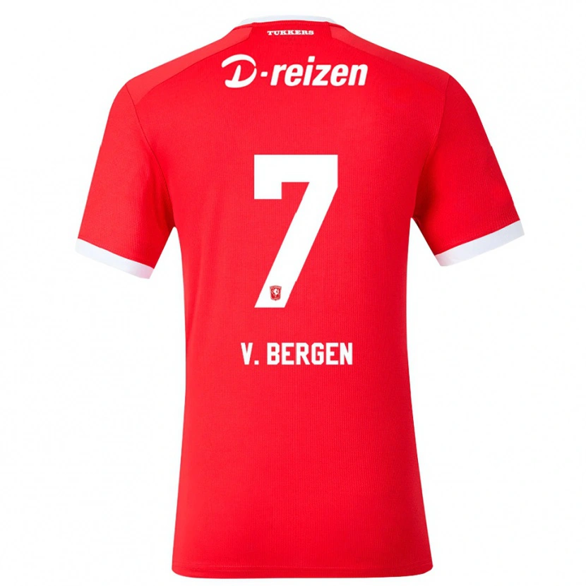 Danxen Herren Mitchell Van Bergen #7 Rot Weiß Heimtrikot Trikot 2026/27 T-Shirt