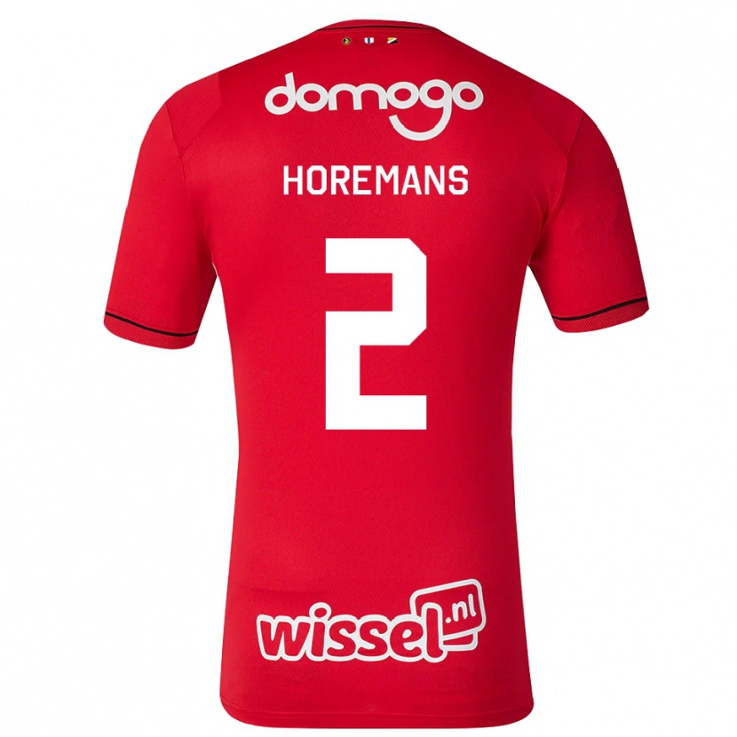 Danxen Herren Siebe Horemans #2 Rot Weiß Schwarz Heimtrikot Trikot 2026/27 T-Shirt