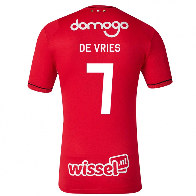 Danxen Herren Miles De Vries #7 Rot Weiß Schwarz Heimtrikot Trikot 2026/27 T-Shirt