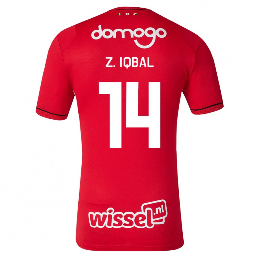 Danxen Herren Zidane Iqbal #14 Rot Weiß Schwarz Heimtrikot Trikot 2026/27 T-Shirt