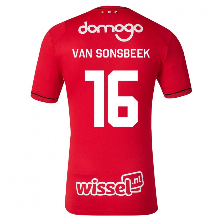 Danxen Herren Quint Van Sonsbeek #16 Rot Weiß Schwarz Heimtrikot Trikot 2026/27 T-Shirt