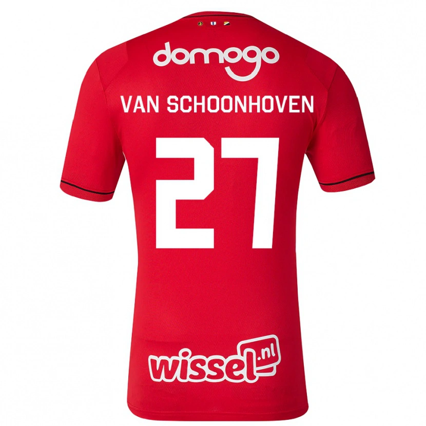 Danxen Herren Nurija Van Schoonhoven #27 Rot Weiß Schwarz Heimtrikot Trikot 2026/27 T-Shirt