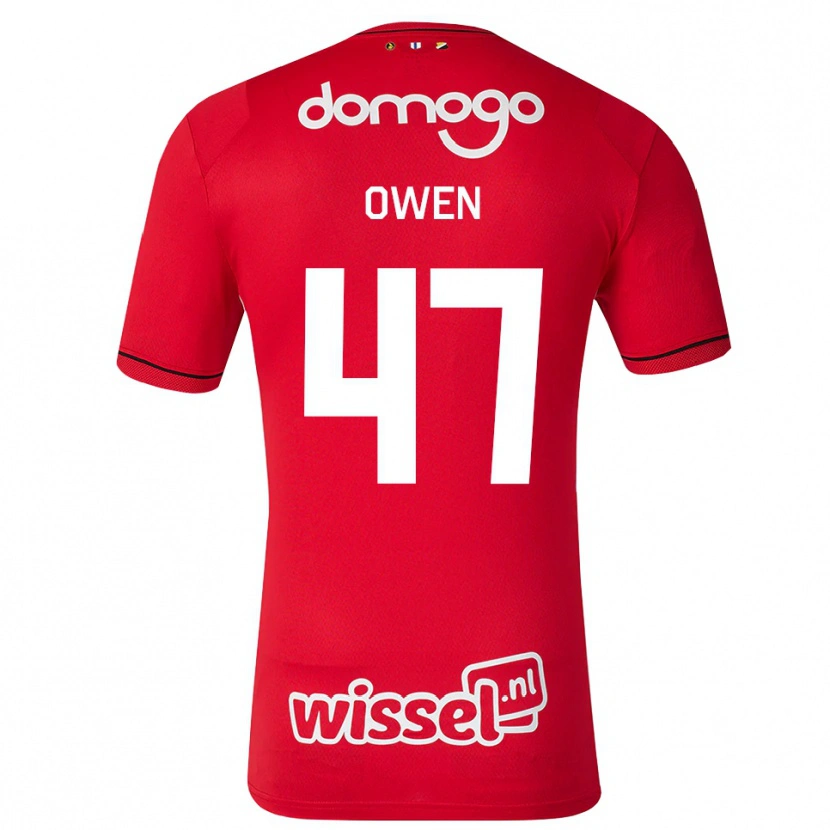 Danxen Herren Emmanuel Chigozie Owen #47 Rot Weiß Schwarz Heimtrikot Trikot 2026/27 T-Shirt