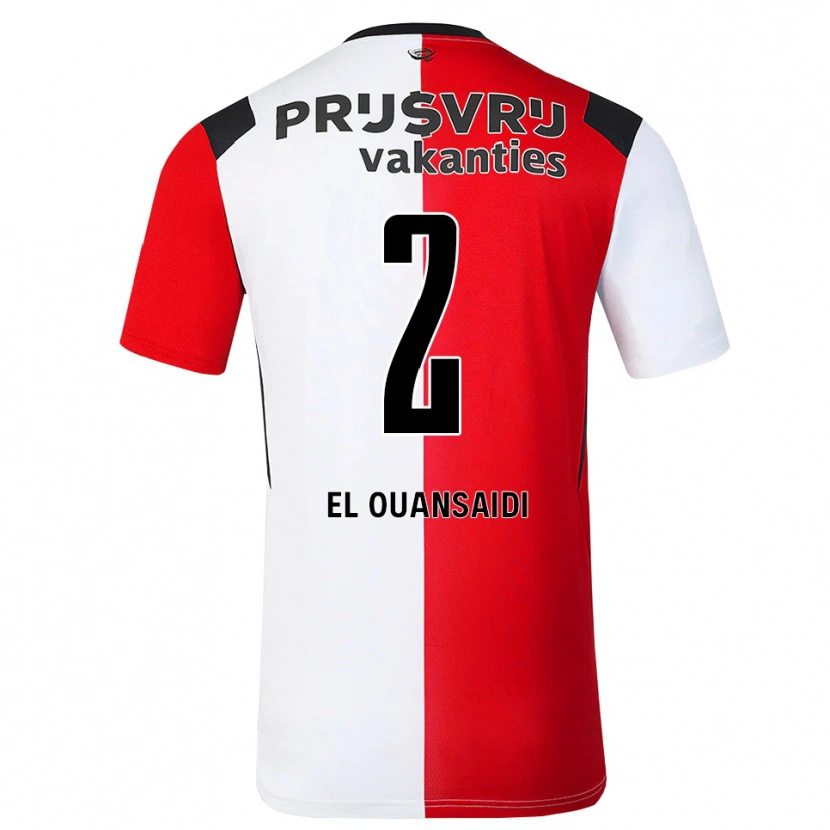 Danxen Herren Keyane El Ouansaidi #2 Rot Weiß Schwarz Heimtrikot Trikot 2026/27 T-Shirt