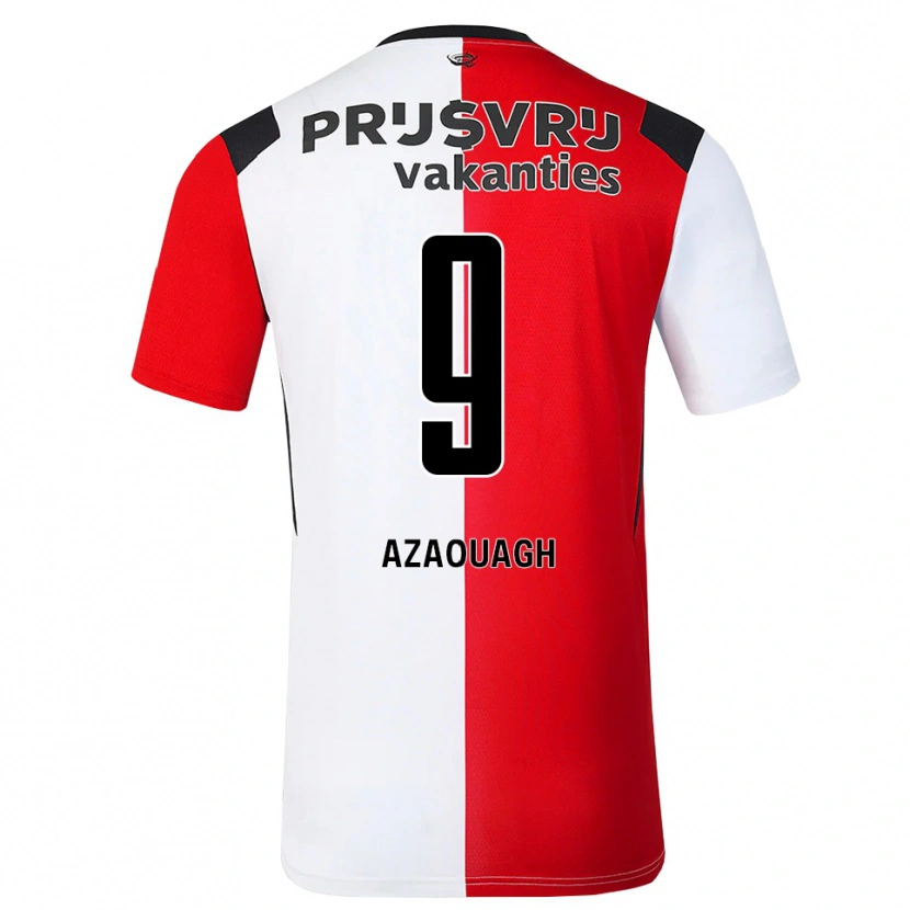 Danxen Herren Ilias Azaouagh #9 Rot Weiß Schwarz Heimtrikot Trikot 2026/27 T-Shirt