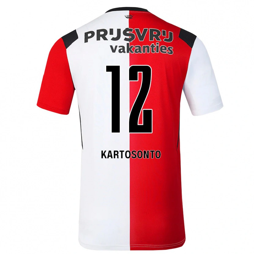 Danxen Herren Sirano Kartosonto #12 Rot Weiß Schwarz Heimtrikot Trikot 2026/27 T-Shirt