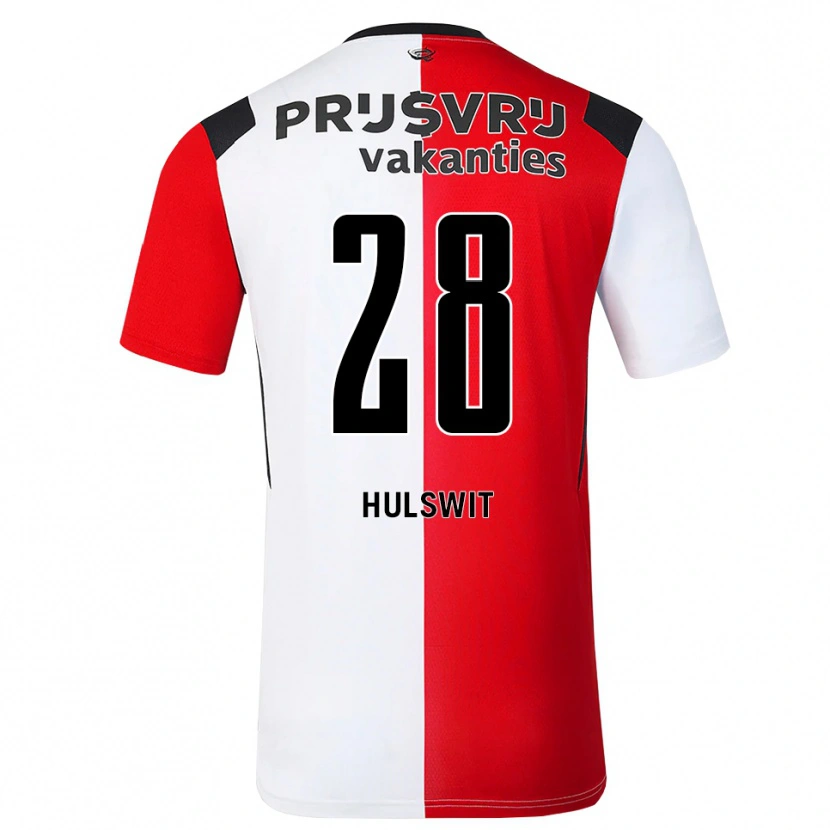 Danxen Herren Zera Hulswit #28 Rot Weiß Schwarz Heimtrikot Trikot 2026/27 T-Shirt