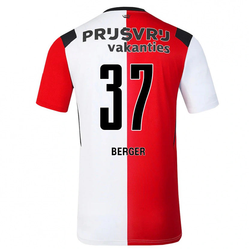 Danxen Herren Mannou Berger #37 Rot Weiß Schwarz Heimtrikot Trikot 2026/27 T-Shirt