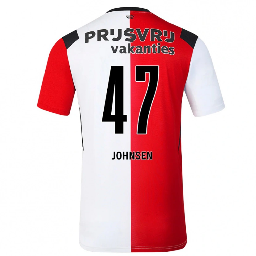 Danxen Herren Mikael Torset Johnsen #47 Rot Weiß Schwarz Heimtrikot Trikot 2026/27 T-Shirt