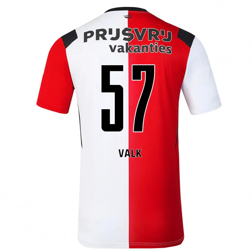 Danxen Herren Sem Valk #57 Rot Weiß Schwarz Heimtrikot Trikot 2026/27 T-Shirt