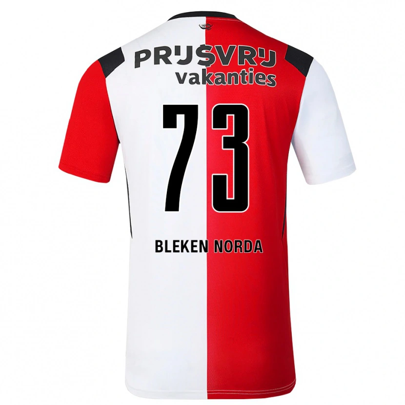 Danxen Herren Haakon Bleken Norda #73 Rot Weiß Schwarz Heimtrikot Trikot 2026/27 T-Shirt