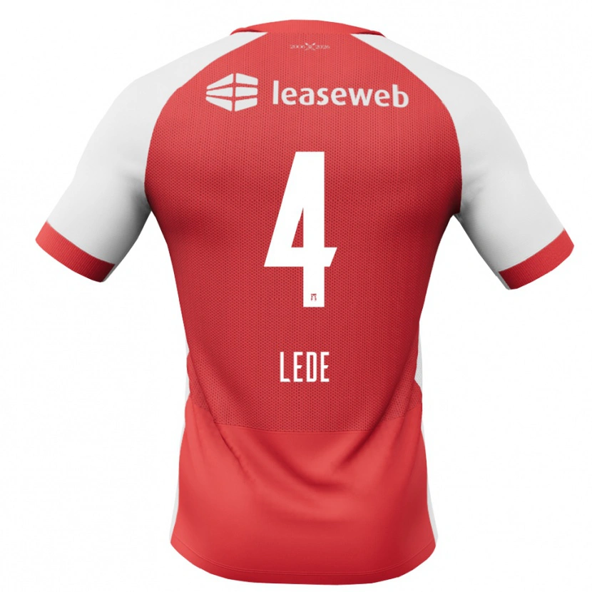Danxen Herren Quincy Lede #4 Rot Weiß Schwarz Heimtrikot Trikot 2026/27 T-Shirt