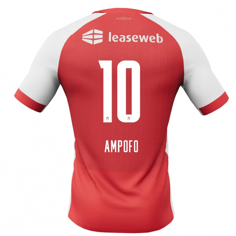 Danxen Herren Jahmael Ampofo #10 Rot Weiß Schwarz Heimtrikot Trikot 2026/27 T-Shirt