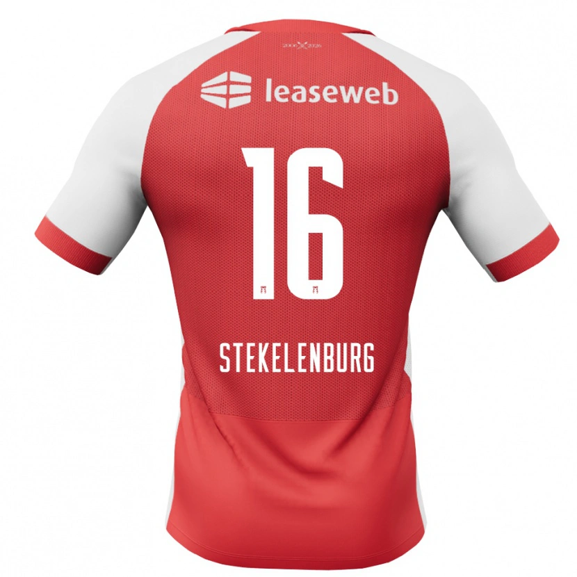 Danxen Herren Sem Stekelenburg #16 Rot Weiß Schwarz Heimtrikot Trikot 2026/27 T-Shirt