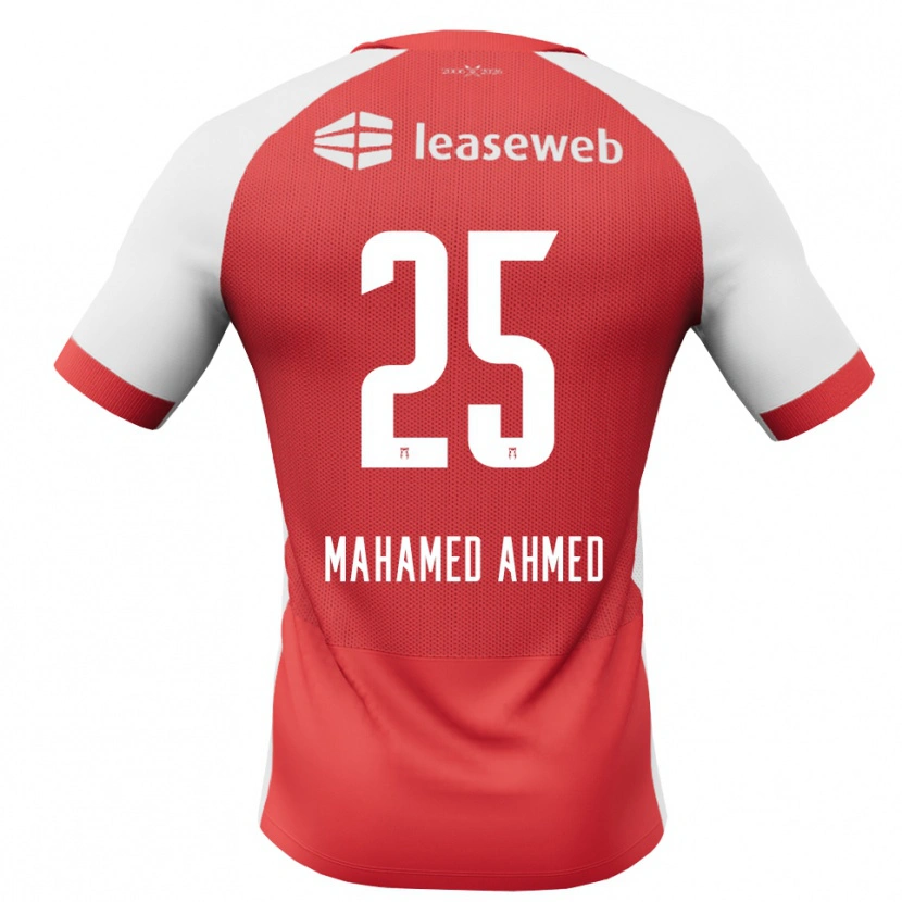Danxen Herren Nuur Mahamed Ahmed #25 Rot Weiß Schwarz Heimtrikot Trikot 2026/27 T-Shirt