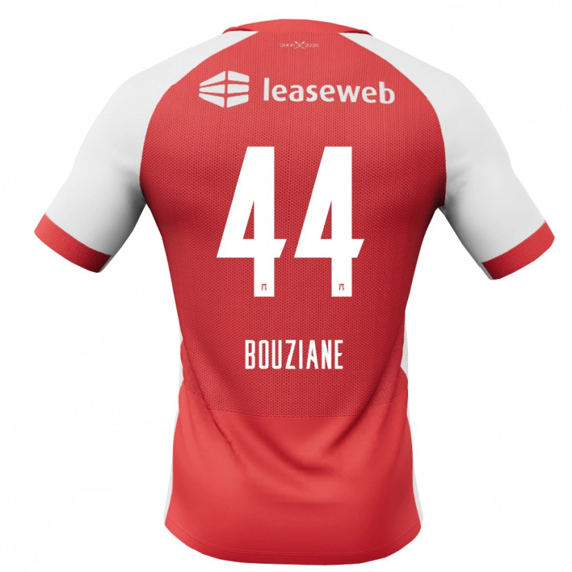 Danxen Herren Wassim Bouziane #44 Rot Weiß Schwarz Heimtrikot Trikot 2026/27 T-Shirt